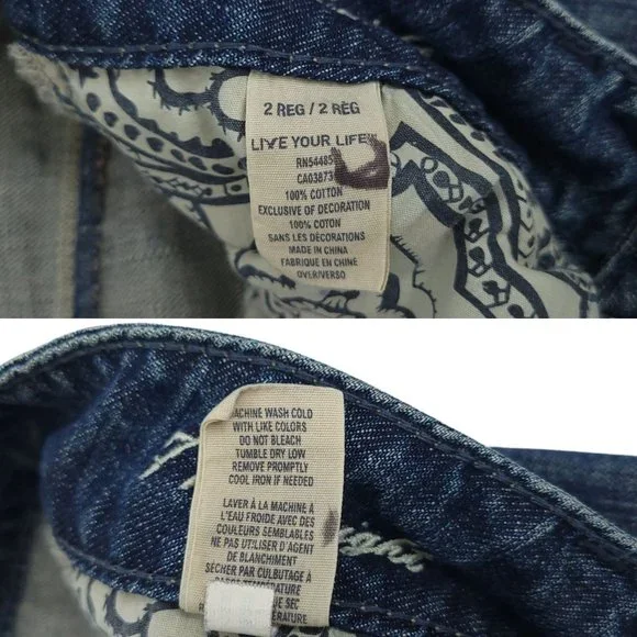 American Eagle 77 Straight Denim Jeans Womens Size 2R Distressed Medium Wash - Picture 12 of 14